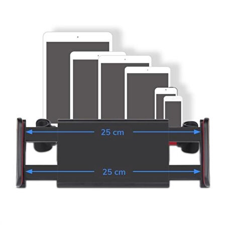 By Nevser® Oto Koltuk Arkası Telefon Tablet Tutucu Ayarlanabilir 360 Derece Dönebilen Pratik Stand