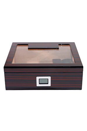 PremiumQuality Laureles Kahverengi Sedir Humidor Puro Seti
