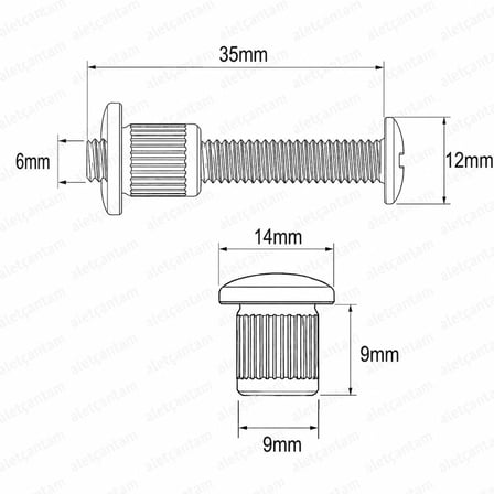 Aletçantam Modül Mobilya Dolap Bağlantı Birleştirme Vidası 40mm - 10 Adet