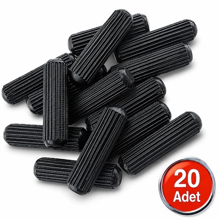 Aletçantam Plastik Kavela 8mm Mobilya Dolap Bağlantı Birleştirme Montaj Aparatı - 20 Adet