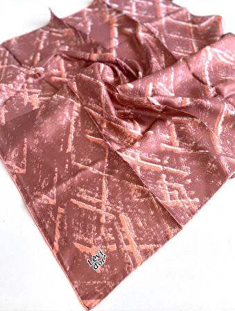 Levidor Tivil Saf İpek Eşarp 48980 Gül Kurusu Karışık Desen