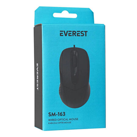 Everest SM-163 Usb Siyah Mouse
