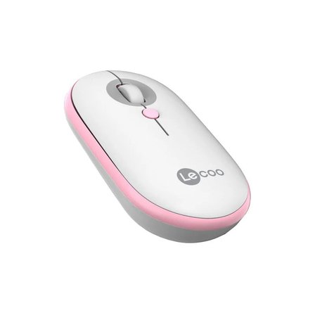 Lenovo Lecoo WS212 USB Kablosuz Beyaz&Pembe 4 Tuş Mouse