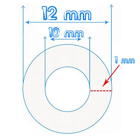 AletÇantam Şeffaf Terazi Hortumu İç Çap 10mm Termosifon Otomobil Kapı Fitili - 10mt