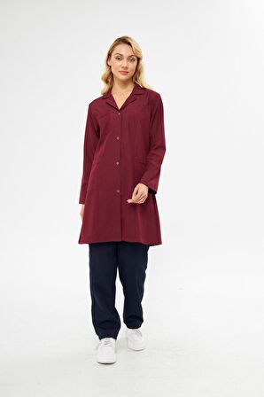 Alpaka Önlük Hastane Kadın Bordo