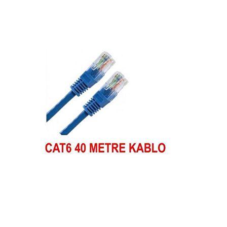  Cat6 İnternet Ethernet Rj45 Lan Kablosu 40 Metre