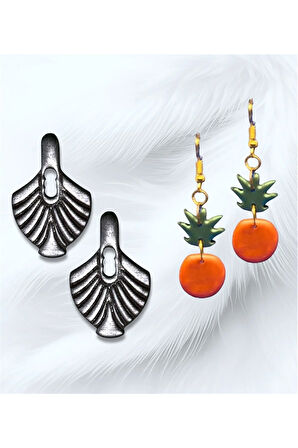 MuffyClay Özel Tasarım, Polimer Kil 2’li Küpe Set