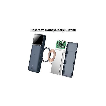Baseus 20W 10000MAH Magsafe Manyetik Kablosuz Powerbank, Iphone 12,13,14 Serisi Magsafe Powerbank