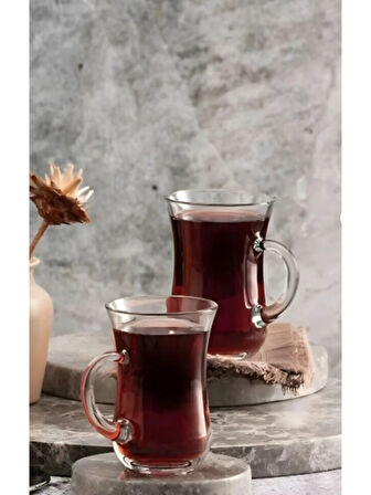 Paşabahçe 55411 Lina G4U Kulplu Çay Bardağı 140 cc 6'lı