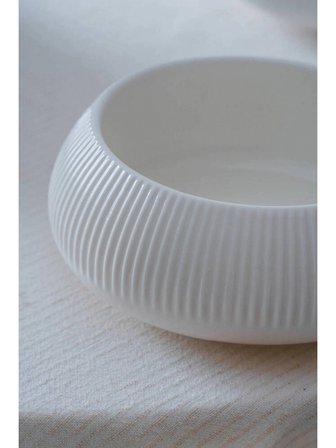 Acar Linea Porselen Beyaz Yuvarlak Kase 6'lı 14.1x6 cm