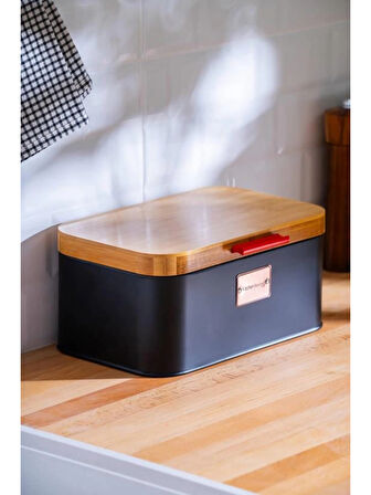 Acar WEL7474 Ahşap Kapaklı Metal Ekmek Dolabı