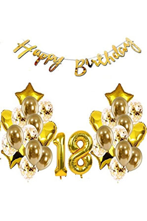 Çıtıpıtıstore 18 Yaş Doğum Günü Balon Set