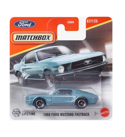 Matchbox 1968 Ford Mustang Fastback Metal Gövde ile Detaylı Tasarım Koleksiyonluk Araç
