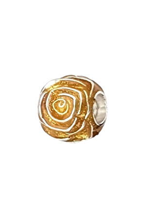 Sarı Gül Charm | 925 Ayar Gümüş