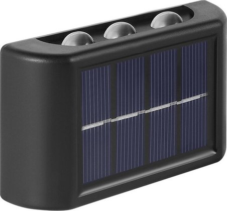 2 Adet Solar Enerjili Aplik Led 6 Ledli Dekoratif Duvar Monteli Gün Işığı