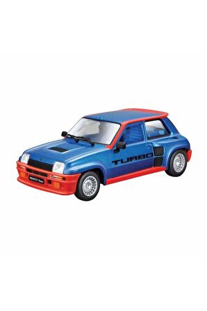 Burago 1:24 Renault 5 Turbo Model Araba Renault 5 Turbo Mavi Araba Klasik Renault Araba