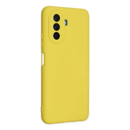 Huawei Nova Y70 Kılıf Nano içi Kadife Silikon - Sarı