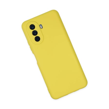 Huawei Nova Y70 Kılıf Nano içi Kadife Silikon - Sarı