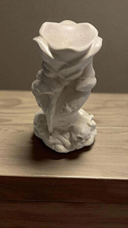 Zarif Elde Gül Motifli Seramik Dekor Objesi 2 adet