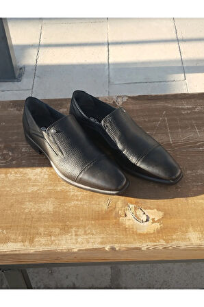 Erkek Mevsimlik Kundura Hakiki Deri  Kauççuk Taban Bağsız