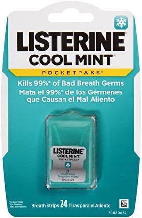Listerine Damak Cool Mint Pocketpanks 24 Adet Naneli Nefes Tazeleyici Strip LST-3104