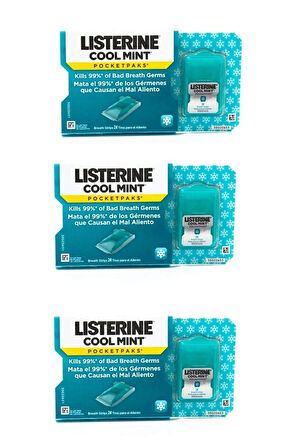 Ağız Çalkalama Suyu Cool Mint Pocketpaks 3 Kutu