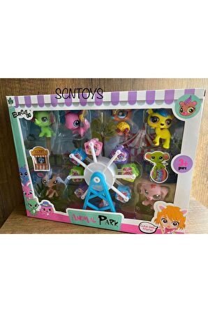 Oyuncak Miniş Seti Miniş 6lı Set Oyuncak Dönme Dolaplı Miniş Little Pet Shop Miniş
