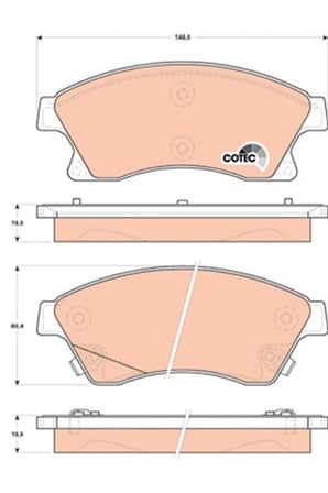 TRW ÖN BALATA OPEL ASTRA J (09-) 15 CHEVROLET AVEO (T300) (11-) CRUZE (09-) 15'' JANT
