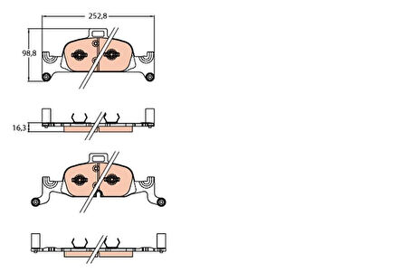 FREN BALATASI ÖN AUDI A4 15- A5 17- A6 19- Q5 17-
