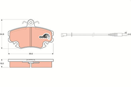 DİSK FREN BALATASI ÖN FİŞLİ RENAULT R9-R11-R19-R21-CLIO I-II-MEGANE I SYMBOL I-II-TWINGO-LOGAN