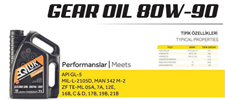 80W/90 DİŞLİ YAĞI 3 LİTRE