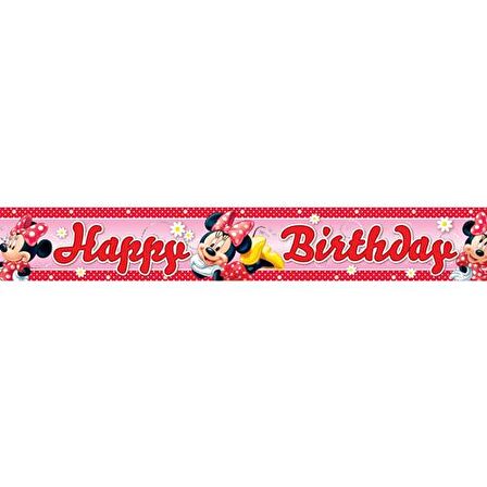 MİNNİE FOLYO HAPPY BİRTHDAY BANNER 4M