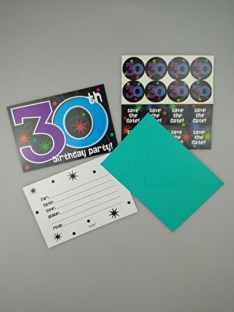 30 YAŞ DAVETİYE 8'Lİ