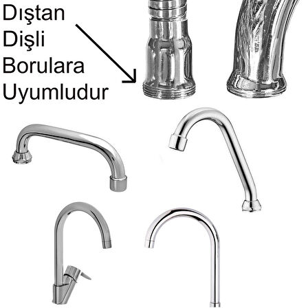 Aletçantam Perlatör Süzgeç Lavabo Mutfak Batarya Filtre Musluk Tasarruf Ucu -5 Adet