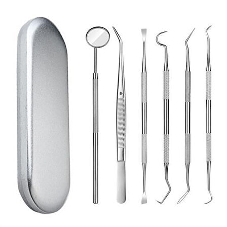caselka® 6 Parça Kutulu Ağız Bakımı Diş Bakım Seti Ağız Hijyen Takımı