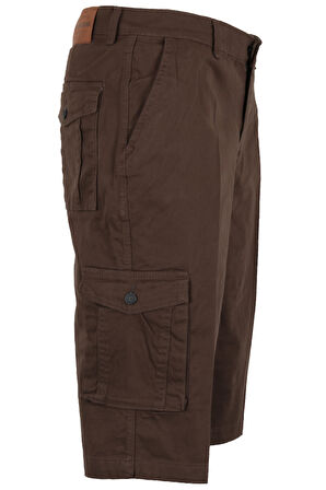 Erkek Keten Kapri Kargo Cep Bermuda Regular RAR01354