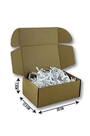 12,5x20x7,5cm Kilitli Dayanıklı E-Ticaret Karton Kargo Kutusu 50 Adet
