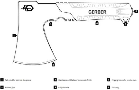 ​Gerber Pack Hatchet Balta Blisterli (31-003482)