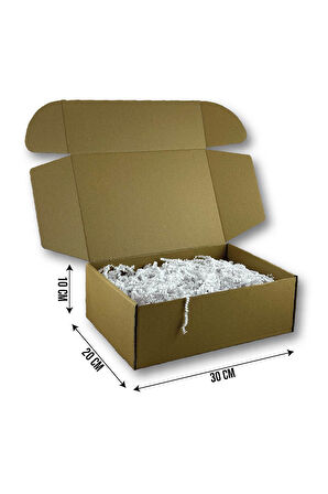 20x30x10cm Kilitli Dayanıklı E-Ticaret Karton Kargo Kutusu 25 Adet