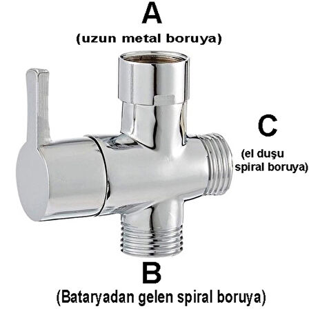 Aletçantam 1/2 Yönlendirici Robot Tepe Duş Yönlendirme  Orta Ara Musluğu -Pirinç gövde