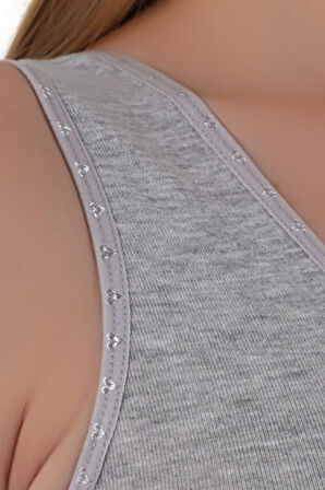 Kadın 6'lı Ribana Kumaşlı Kalın Askılı Atlet Seti