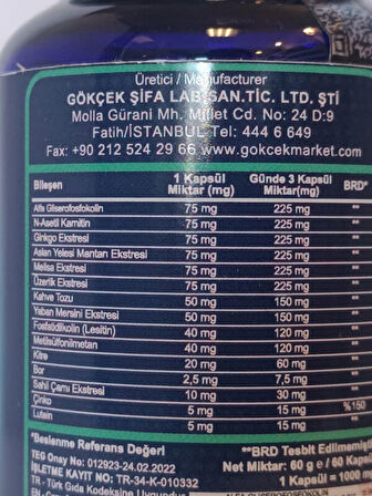 Alfa Gliserofosfokolin Kapsül (ALPHA GLYCERYLPHOSPHORYLCHOLİNE CAPSULE)