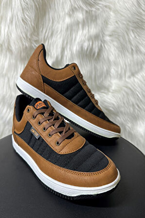 Günlük Erkek Sneaker Bağcıklı Hafif Rahat Fileli Hava Alabilen Yürüyüş Spor Ayakkabısı 014 