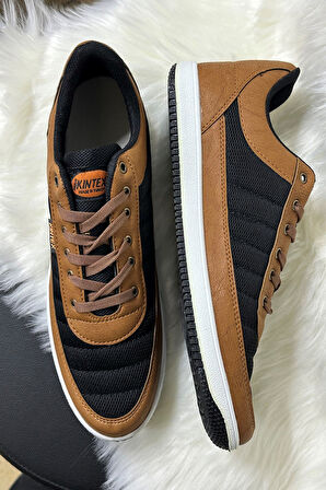 Günlük Erkek Sneaker Bağcıklı Hafif Rahat Fileli Hava Alabilen Yürüyüş Spor Ayakkabısı 014 