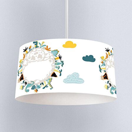 Çocuk Odası Dijital Baskılı Sarkıt Avize Model 1404