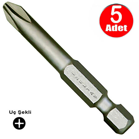 İzeltaş Bits Uç Yıldız Matkap Vidalama Ucu Ph2 x 50 mm - 5 Adet