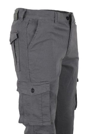 Erkek Keten Kargo Pantolon Gri Renk RAR01441