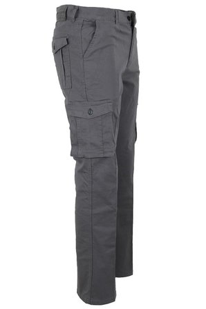 Erkek Keten Kargo Pantolon Gri Renk RAR01441