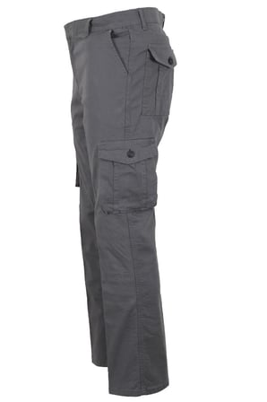 Erkek Keten Kargo Pantolon Gri Renk RAR01441
