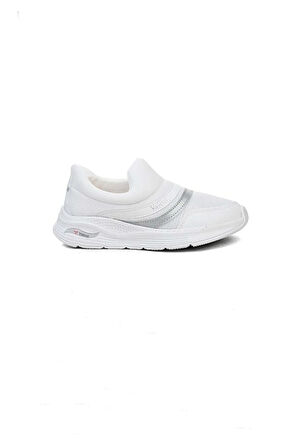Bağcıksız Aqua Ultra Hafif Ortopedik Unisex Spor Ayakkabı Beyaz